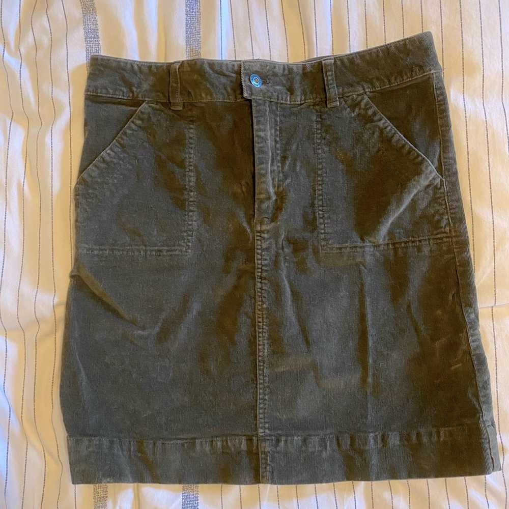 Carhartt Corduroy Green Pencil Skirt